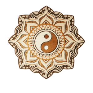Drevená mandala DUALITA - 3D vrstvená mandala